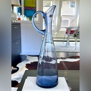 Vintage | TALL Murano? Ewer Pitcher | Made in Italy | Lavender| Blown Glass